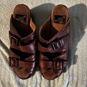 Freebird Brown Sandals with Adjustable Straps